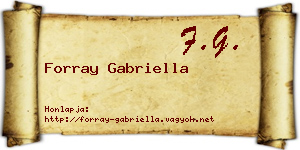 Forray Gabriella névjegykártya