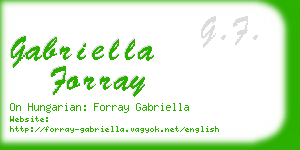 gabriella forray business card